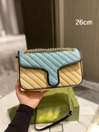 High 5A Quality Women Luxury Bag Shoulder Crossbody Handbag Bag Classic designer Brand Purse Mediun Small Chervon Tote Flap Saddle Purse Split Colour Wholesale Price
