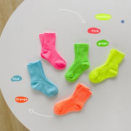 MILANCEL Spring Kids Candy Bright Colour Socks Cotton Boys And Girls Baby Cute Socks 220611