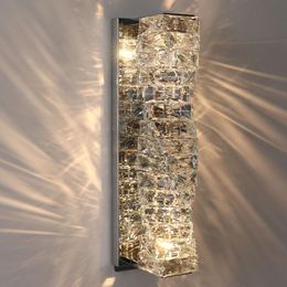 Wall Lamp Color Temperature Crystal K9 LED Light Chrome Gold Indoor Bright Sconce For Living/Dining/Bed Room ElWall