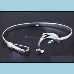Bangle Bracelets Bangles Exquisite Women Sier Bracelet Birthday Gift Dolphin Drop Delivery 2021 Jewellery Sexyhanz Dhiev