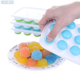 Baking Moulds Food Grade Silicone Ice Mold With Lid 21 Cell Round Cube Maker Creative Diy Milk Fruit Juice Dessert MoldBaking