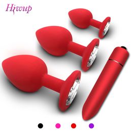 Soft Silicone Anal Butt Plug Prostate Massager Adult Mini Erotic Bullet Vibrator Lesbian Gay sexy Toys for Women Men