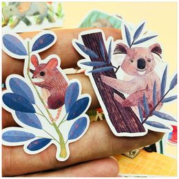 Gift Wrap Watercolor Hand-painted Cute Cartoon Animal Stickers City Series DIY Scrapbook Bag Diary Crafts Decorative StickersGift WrapGift