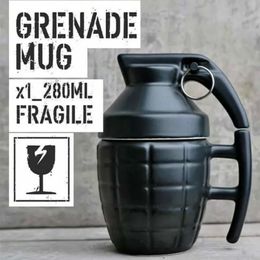 Creative Grenade with Cap Mug Office Ceramic Coffee Cup Couple Weird Water Y200104