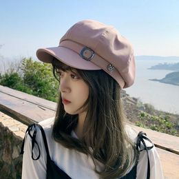 Berets Foux Sboy Caps Women Summer Autumn Thin Baker Boy Painter Casquette Octagonal Hat Beret Designer Retro England FashionBerets