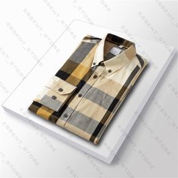 Designers Mens Dress Casual Shirts Luxurys Slim Silk T-shirts Long Sleeve fashion t business clothing plaid brands 17 Colour M-3XL247i
