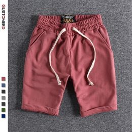 Summer 100% Cotton Soft Shorts Men Casual Home Stay 's Running Sporting Jogging Short Pants 220318