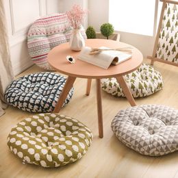 Round Shape 2 Size Seat Cushion Silk Cotton Core Polyester Tatami Pillow Home Decoration Car Soft Sofa Y200103