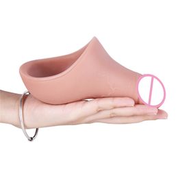 Liquid Silicone Female Urinal Super Soft Dildo sexy Toys For Women Lesbian Outdoor Toile Portable Urine Bag Male Penis Goods