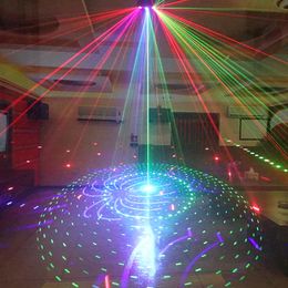 -YSH LED Disco Laser Luz DMX Mini 9 Olhos RGBW Efeito de Iluminação de estágio para DJ Club Bar Decoration Party Lights Lâmpada Lâmpada de projetor