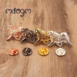 Pins Brooches Mdogm 2022 Keeshond Dog Animal And Suit Metal Small Father Collar Badges Gift For Male Men B109 Kirk22