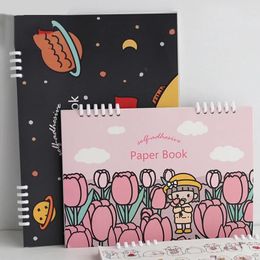 Notepads Kawaii Loose-Leaf Coil Release Paper Book A4 B5 Thicken Tape Stickers Collection Notebook Sticker Organizer School Stationery