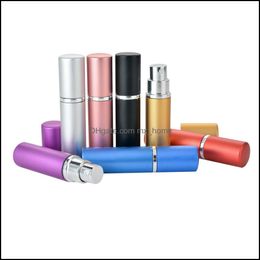 Party Favor 5Ml Portable Mini Aluminum Refillable Per Bottle With Spray Empty Makeup Containers Atomizer For Traveler Rra Drop Delivery 2021
