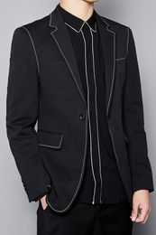 Men's Suits & Blazers S-5XL Mens Fashion Hairstylist Autumn Winter Pressing Line Design Suit Casual Plus Size JacketMen's