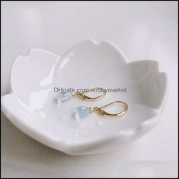 Dangle Chandelier Earrings Jewellery Dmbs522 Water Drop Blue Topaz Female Genuine Gemstones 925 Sterling Sier For Women Delivery 2021 8Ot1V