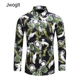 45KG120KG Big Size Men's Shirt Tropical Long Sleeve Aloha Button Hawaiian Shirts 5xl 6xl 7xl 210412