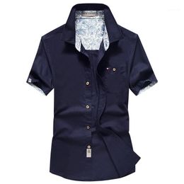 Summer Fashion Male Casual Button Short-Sleeved Shirt Large Size Men's Quick-Drying Loose Pure Cotton Polos