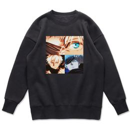 Men's Hoodies & Sweatshirts Anime Jujutsu Kaisen Printing Warm Hoodie Mens Harajuku Goth Sweatshirt Men Brand Retro Male Casual SportswearMe