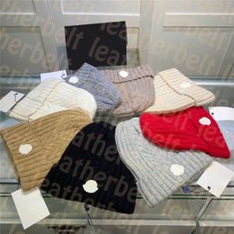 Winter Thick Knitted Hats Classic Wool Beanies Women Men Outdoor Warm Skull Cap Designer Print Ski Beanies