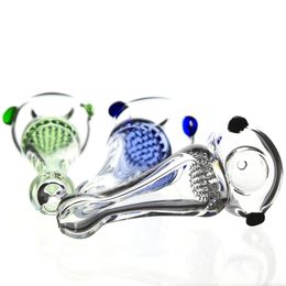 Vintage 6inch Premium Quality Hookah Honeycomb Perc Assorted Destroyer Glass Pipe bong Smoking pipe can put customer logo by DHL UPS CNE