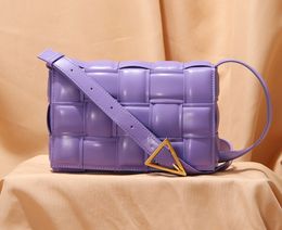 Fashion And High Quality Small Square Bag New Niche Design Good Oblique Cross Bag Pu Soft Woven Women's BagPack