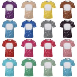 NEW Party Favor Sublimation Bleached Shirts Party Favor Heat Transfer Blank Bleach Shirt Polyester T-Shirts Wholesale 2022 sxjun2