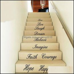 Other Decorative Stickers Home Decor Garden Love Live Laugh Dream Believe Imagine Faith Courage Happiness Hope Removable Wall Decals Diy S
