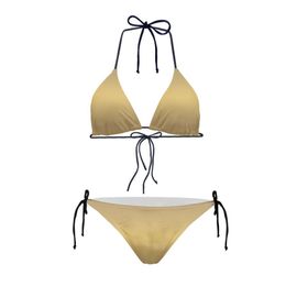 Bikinis Micro Swimsuit Women Bathing Suit Halter Biquinis Bandage Beachwear Gold Silver Ladies Swimwear Sexy Bikini Sets 220616