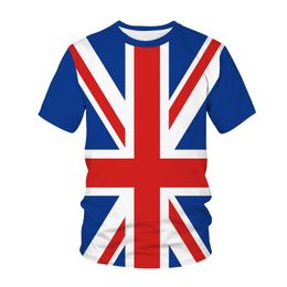 23ss Men's T-Shirts British flag T-shirt June United Kingdom of Northern Ireland national day short sleeve cross border menswear 2022 Size M-5XL