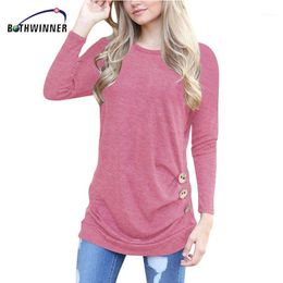 Bothwinner Blusas 2022 Fashion Women Long Sleeve Knitted Blouse Casual Tunic Tee Shirts Jumper Tops Poleras Mujer Women's Blouses &