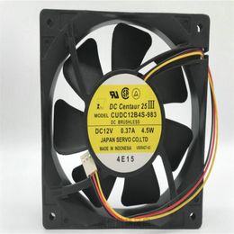 Original 12025 CUDC12B4S-983 DC12V 0.37A 4.5W 120*25MM three-wire fan