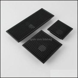 Black Sus 304 Stainless Steel Shower Drain Bathroom Floor Tile Insert Square Anti-Odor Waste Grates 110-300Mm Drop Delivery 2021 Drains Fauc