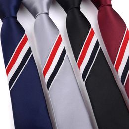 6cm Zipper Men Ties Business Fashion Style Slim Neck Tie Simplicity Design Solid Colour For Party Formal Man