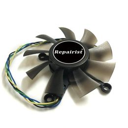 Fans & Coolings 75mm DC 12V 0.5A 4 Wire VGA GPU Cooler Fan For Radeon HD 7770 8600 9800g Video Graphics Card CoolingFans