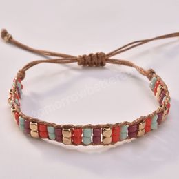 Bohemian Handmade Woven Beads Bracelet Vintage Small Crystal Bracelets For Women Charm Pulseras Mujer Jewellery Gift