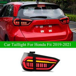 Car Light For Honda Jazz Fit GR9 Dynamic Turn Signal Taillight Assembly 2019-2021 LED Rear Brake Reverse Fog Lamp Automotive Accessories
