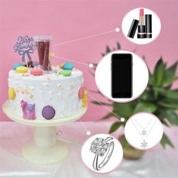 2-Layer New Design Happy Birthday Cake Stand With Surprize Gift Box Surprising Magic Cake Stand T200523