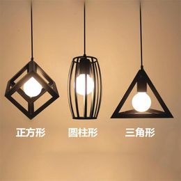 Pendant Lamps Wind Industrial Bar Hall Room Balcony Decoration Wrought Iron Lamp Act The Role Ofing Triangle Meals ChandeliersPendant