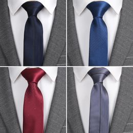Men Tie Classic Luxurious Slim Stripe Ties For Mens Business Wedding Jacquard Necktie Male Dress Shirt Bowtie Accessories