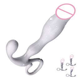 Anal Plug With Holding Ring Prostate Massager G-Spot Stimulator Male Masturbation Erotic sexy Toys For Men Adult Products