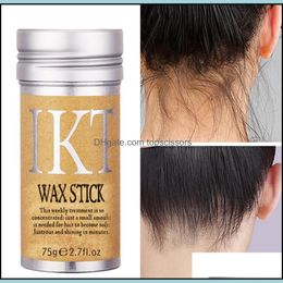 Pomades Waxes Hair Care Styling Tools Products Moisturizing Wax Stick Style Pomade Not Greasy Sha Cream 75G Drop Delivery 2021 5Kldv