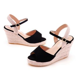 Women Sandals Summer Bohemia Beach Shoes Casual Pumps Platform Wedge High Heels