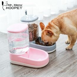 Hoopet 3.8L Pet Automatic Feeder Dog Cat Drinking Bowl For Dog Water Drinking Cat Feeding Large Capacity Dispenser Pet Cat Dog 210320