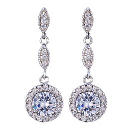 Luxury Super Shiny Zircon Earrings For Women Wedding Romance Bridal Dangle Earrings Jewellery Bridesmaid Accessories