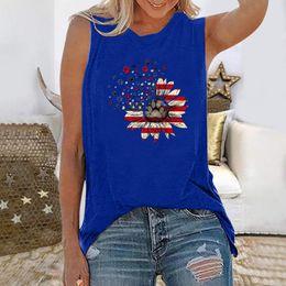 Women's Tanks & Camis Big Crop Top Independent Day Women Blouse Tops O Neck Party Stylish T-shirt With FoamWomen's