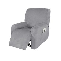 Chair Covers Separate Piece Sofa Cover Waterproof Stretch Recliner Suede Home Bedroom Living Room With Side PocketChair