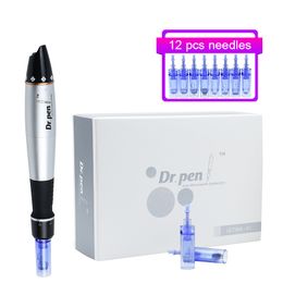 Dr.Pen Ultima A1 Microneedle 6 level Speed Face Needling Dermarolling System Mesotherapy Machine With 12pcs Cartridges