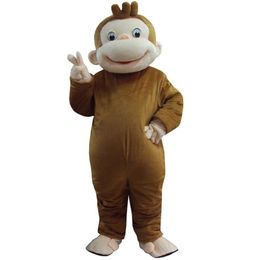Mascot doll costume Monkey Mascot Costumes Character Costumes cartoon Fancy Dress Costume Animal large brown Halloween Party