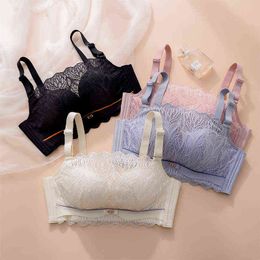 Soft And Comfortable Breathable Tube Top Sexy Lace No Steel Ring Bra Ladies Gather Anti-Sagging Underwear New Wrap Chest L220726