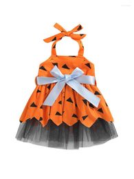 Girl Dresses Girl's Toddler Baby Halloween Christmas Thanksgiving Dress Sleeveless Tulle Tutu Skirt Outfit Princess Party SundressGirl's